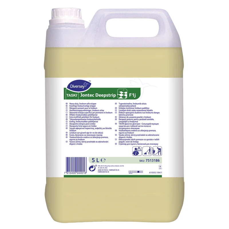 Decerante energico per linoleum Diversey TASKI Jontec Deepstrip F1j 5 litri DISPONIBILE IN 7 GIORNI LAVORATIVI