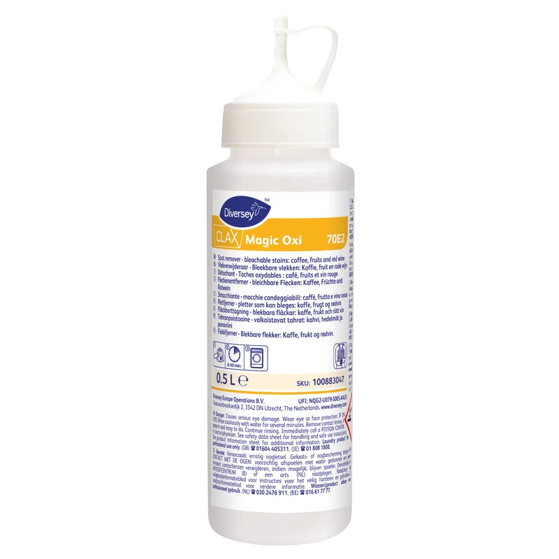 Smacchiante per caffè frutta e vino Diversey Clax Magic Oxi 70E2 4x500 ml DISPONIBILE IN 7 GIORNI LAVORATIVI