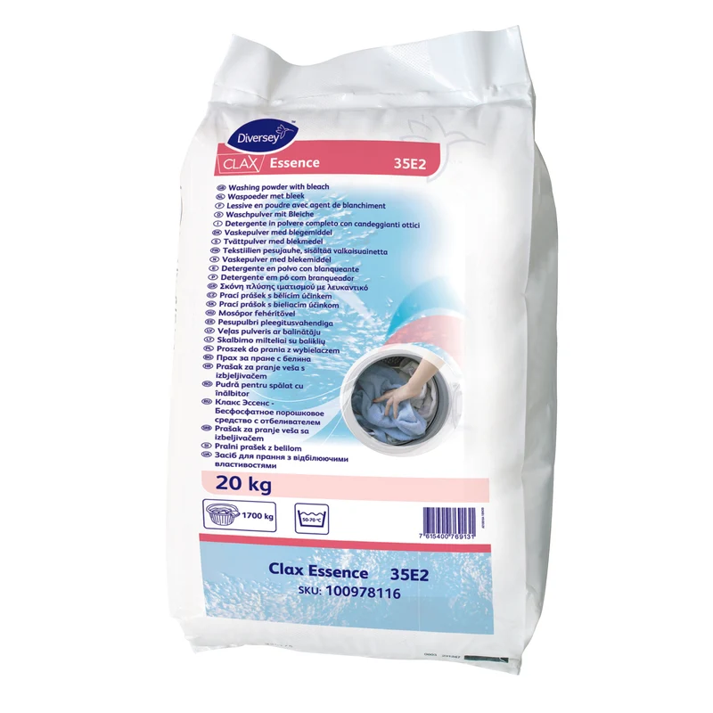 Detersivo in polvere senza fosfati per biancheria Diversey Clax Essence 35E2 20 kg DISPONIBILE IN 7 GIORNI LAVORATIVI