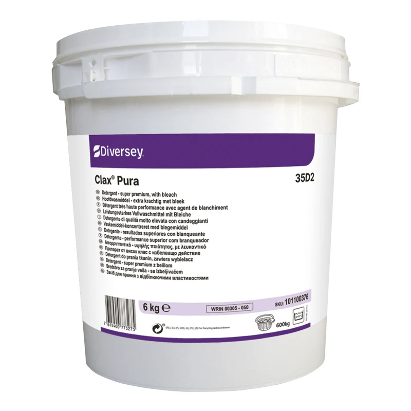 Detersivo in polvere senza fosfati Diversey Clax Pura 35D2 6 kg DISPONIBILE IN 7 GIORNI LAVORATIVI