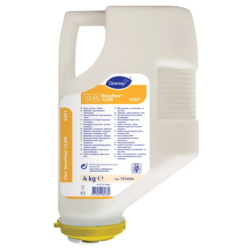 Candeggiante in polvere al cloro basse temperature Diversey Clax Revoflow CLOR 42X1 3x4 kg DISPONIBILE IN 7 GIORNI LAVORATIVI