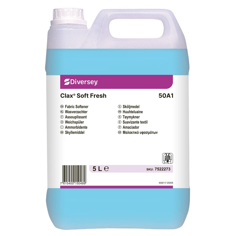 Ammorbidente Diversey Clax Soft Fresh 50A1 2x5 litri DISPONIBILE IN 7 GIORNI LAVORATIVI