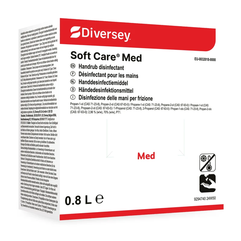 Disinfezione delle mani per frizione Diversey Soft Care Med 800 ml DISPONIBILE IN 7 GIORNI LAVORATIVI