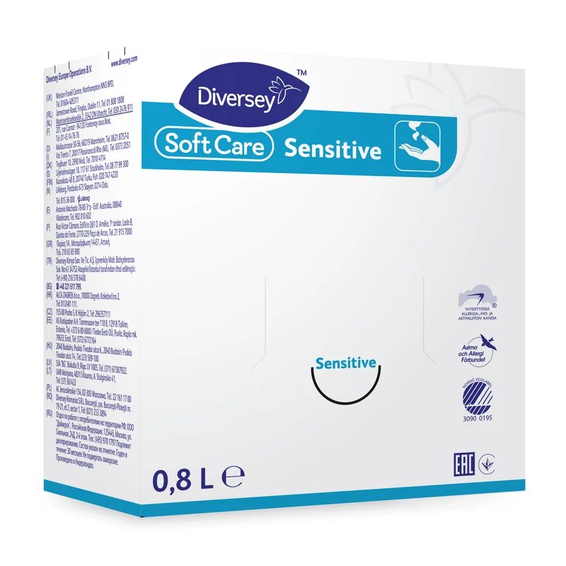 Detergente lavamani delicato non profumato Diversey Soft Care Sensitive 800 ml DISPONIBILE IN 7 GIORNI LAVORATIVI