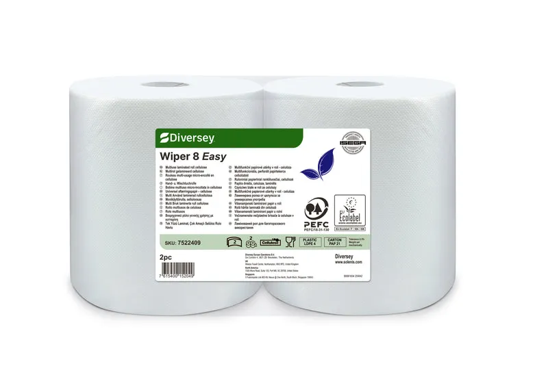 Bobina multiuso Diversey Wiper 8 Easy 165 m 1 pezzo DISPONIBILE IN 7 GIORNI LAVORATIVI
