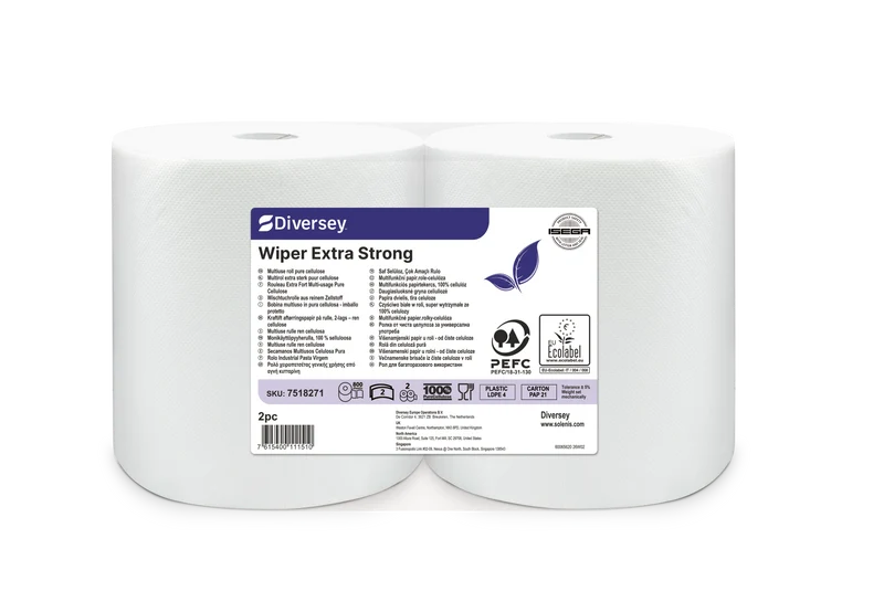 Bobina multiuso Diversey Wiper Extra Strong 304 m Bianco 1 pezzo DISPONIBILE IN 7 GIORNI LAVORATIVI