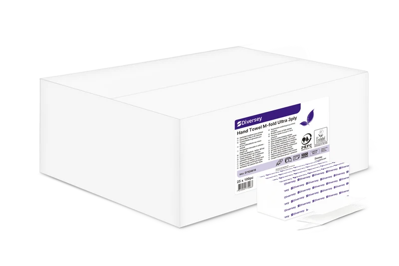 Asciugamani di carta piegati a M Diversey Hand Towel M-Fold Ultradry 21,5 x 32 cm 1 pezzo DISPONIBILE IN 7 GIORNI LAVORATIVI