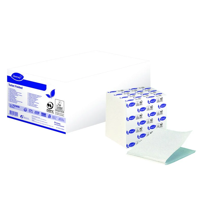 Carta igienica in fogli intercalati Diversey Toilet Folded 11 x 19 cm 1 pezzo DISPONIBILE IN 7 GIORNI LAVORATIVI
