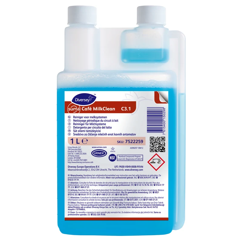 Detergente acido per circuiti del latte Diversey Suma Café MilkClean C3.1 6x1 litro DISPONIBILE IN 7 GIORNI LAVORATIVI