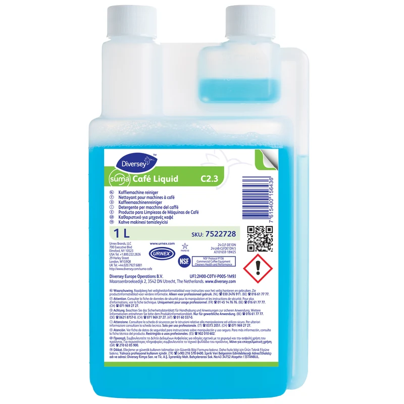 Detergente per macchine vending e bollitori Diversey Suma Café Liquid C2.3 6x1 litro DISPONIBILE IN 7 GIORNI LAVORATIVI