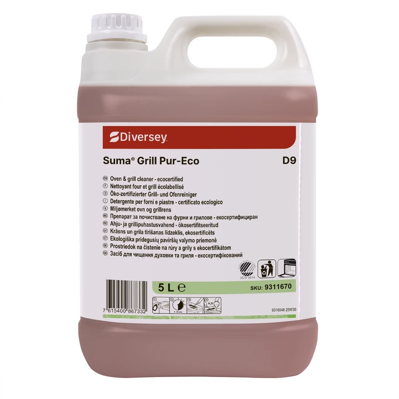 Detergente ecologico per forni e grill Diversey Suma Grill Pur-Eco D9 5 litri DISPONIBILE IN 7 GIORNI LAVORATIVI