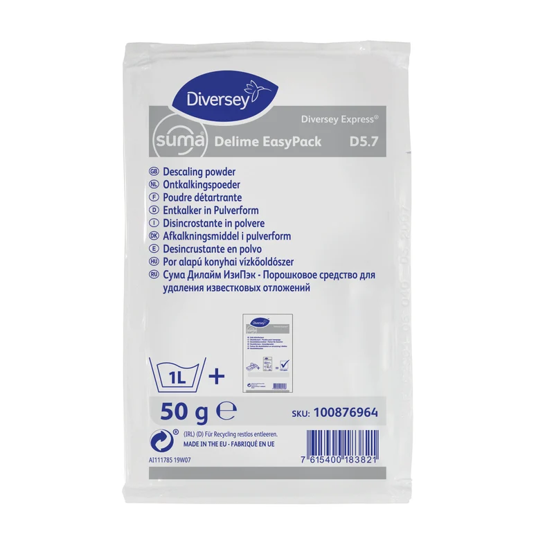 Disincrostante in polvere Diversey Suma Delime EP D5.7 25x50 g DISPONIBILE IN 7 GIORNI LAVORATIVI