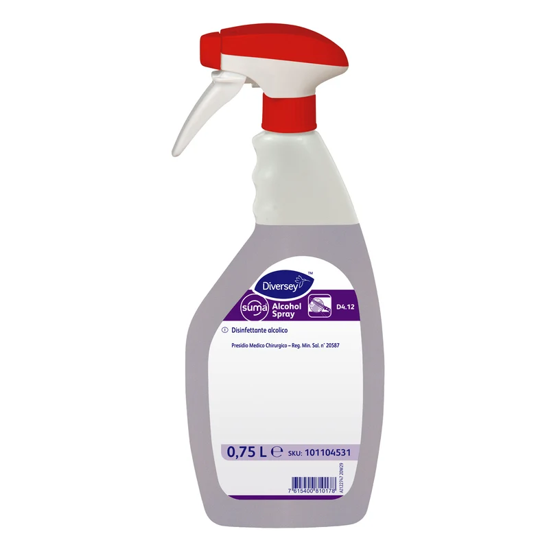 Disinfettante alcolico per superfici dure Diversey Suma Alcohol Spray D4.12 6x750 ml DISPONIBILE IN 7 GIORNI LAVORATIVI