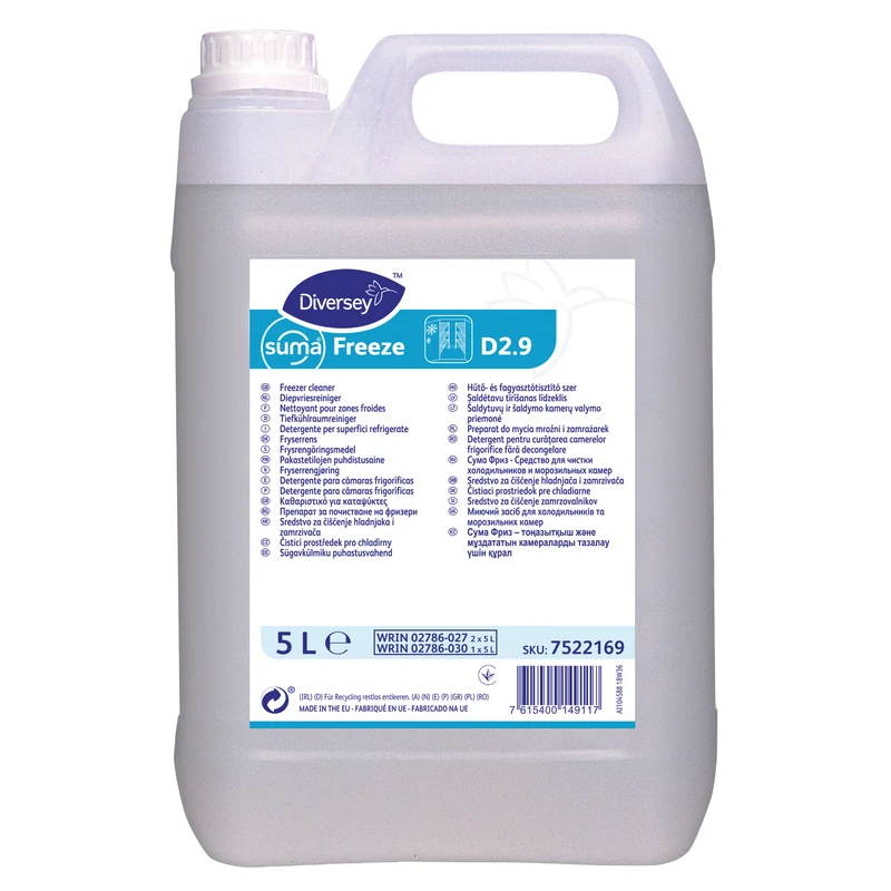 Detergente pronto all’uso per celle frigorifere Diversey Suma Freeze D2.9 2x5 litri DISPONIBILE IN 7 GIORNI LAVORATIVI