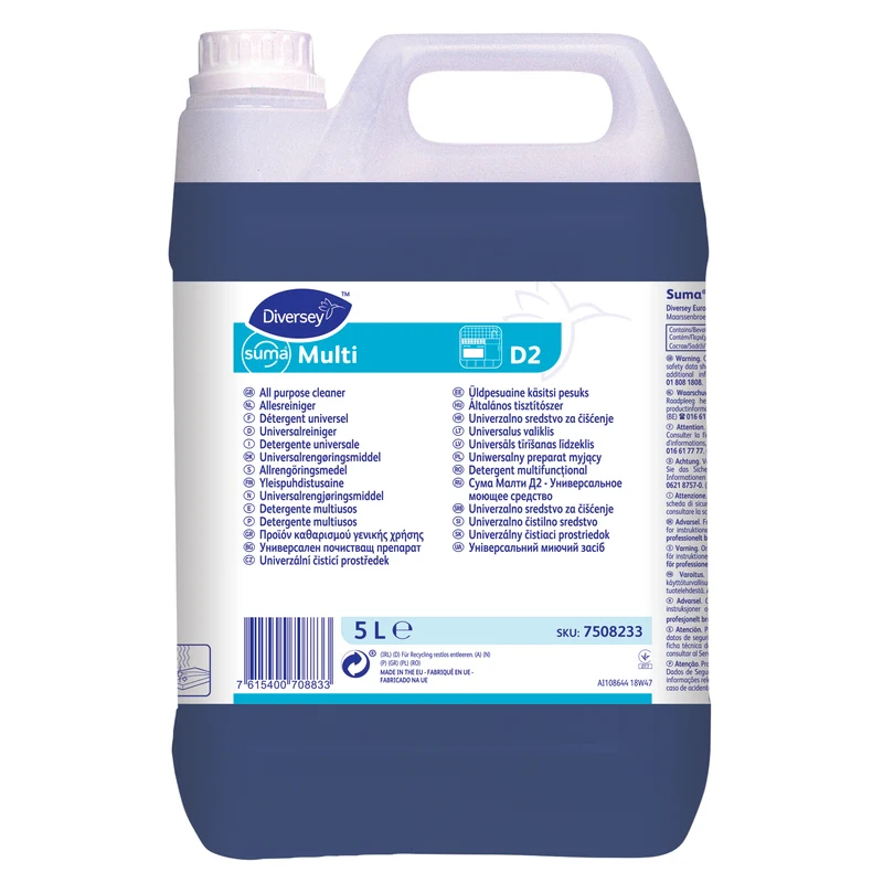 Detergente universale Diversey Suma Multi D2 2x5 litri DISPONIBILE IN 7 GIORNI LAVORATIVI