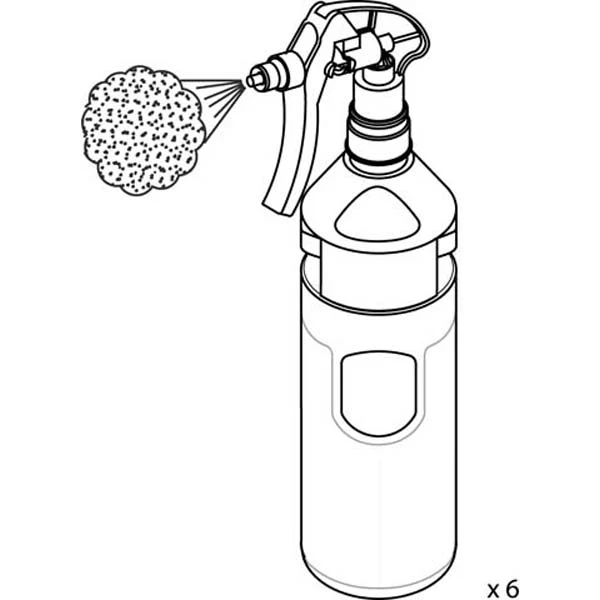 Kit bottiglie vuote da Divermite/Diverflow per Suma Bac D10 D10 6 pezzi DISPONIBILE IN 7 GIORNI LAVORATIVI