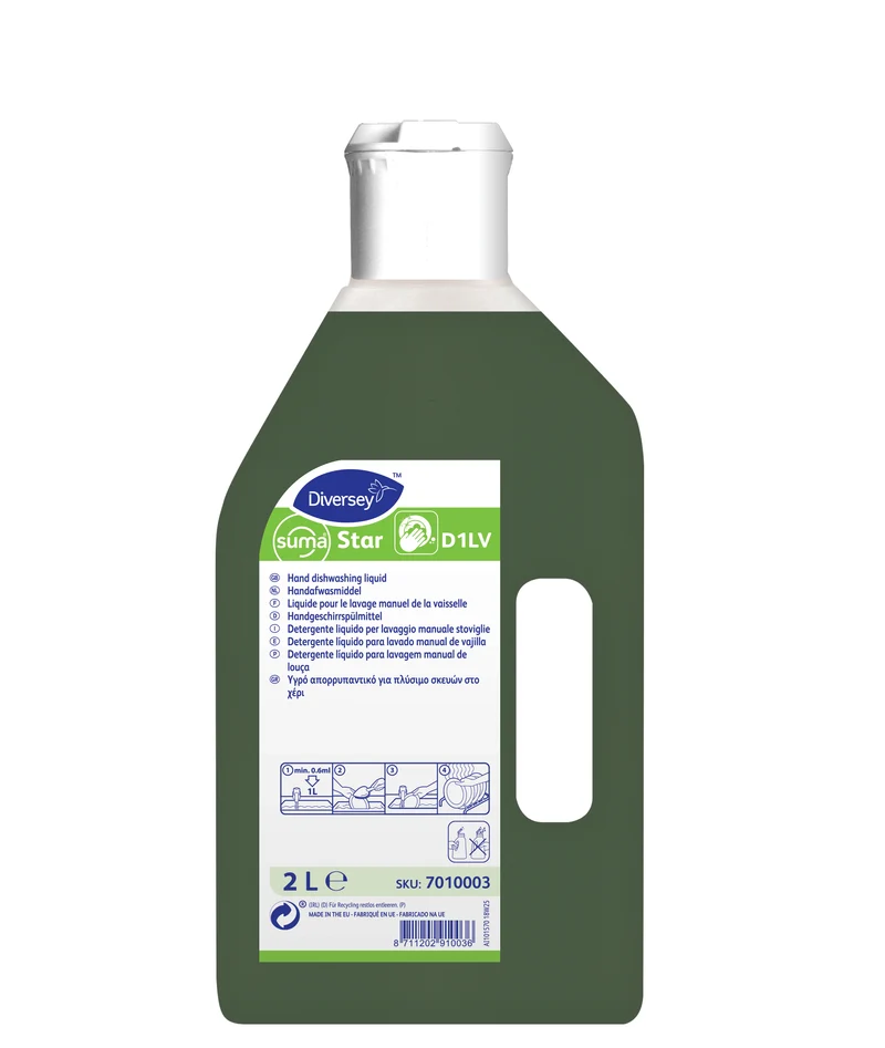Detergente liquido per lavaggio manuale stoviglie Diversey Suma Star D1 2 litri DISPONIBILE IN 7 GIORNI LAVORATIVI