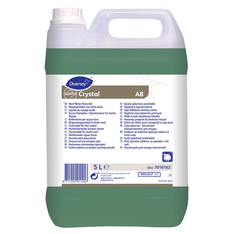Brillantante acido Diversey Suma Crystal A8 5 litri DISPONIBILE IN 7 GIORNI LAVORATIVI