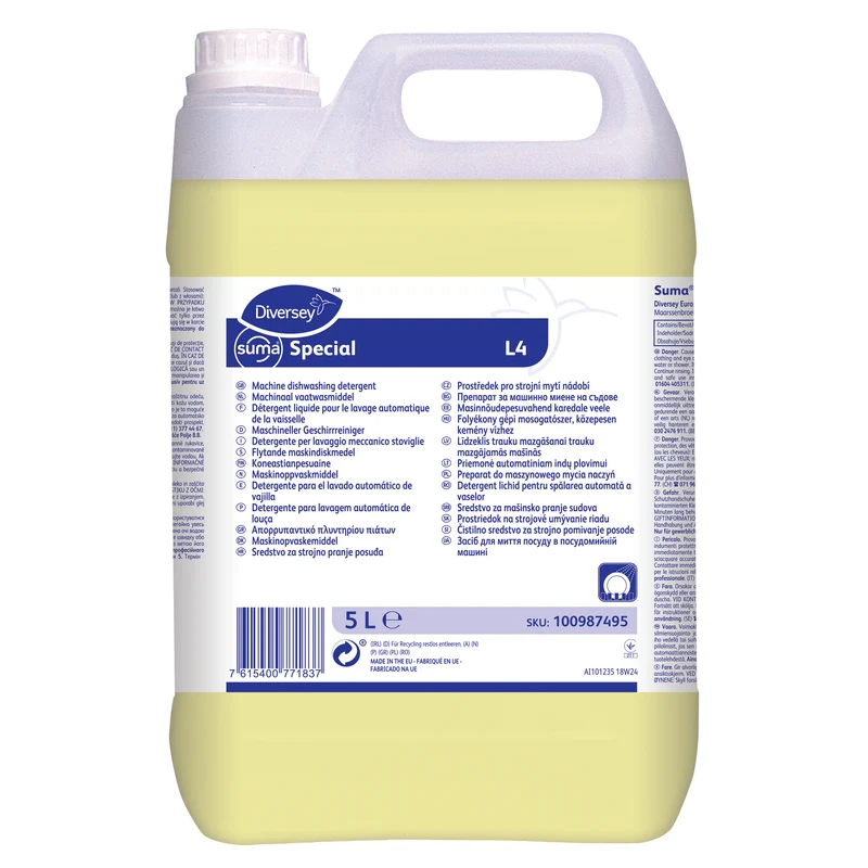 Detergente lavastoviglie per acque medie Diversey Suma Special L4 5 litri DISPONIBILE IN 7 GIORNI LAVORATIVI