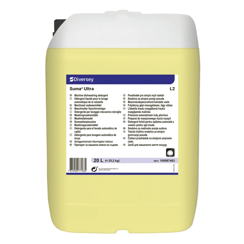 Detergente lavastoviglie per acque dolci Diversey Suma Ultra L2 20 litri DISPONIBILE IN 7 GIORNI LAVORATIVI