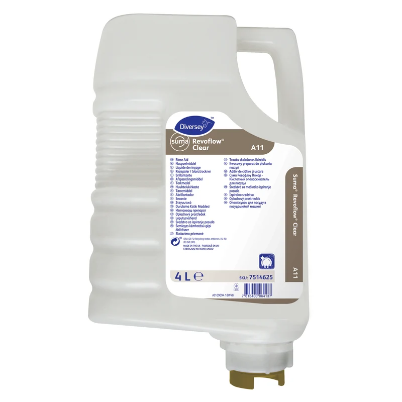 Brillantante acido concentrato Diversey Suma Revoflow Clear A11 4 litri DISPONIBILE IN 7 GIORNI LAVORATIVI