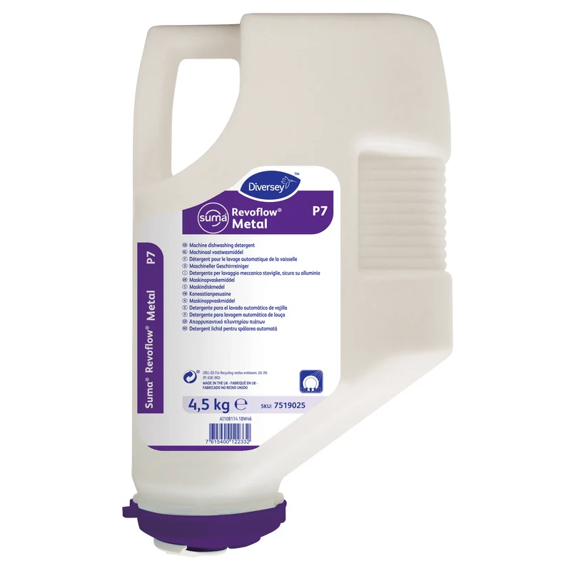 Detergente lavastoviglie per acque dolci Diversey Suma Revoflow Metal P7 4,5 kg DISPONIBILE IN 7 GIORNI LAVORATIVI