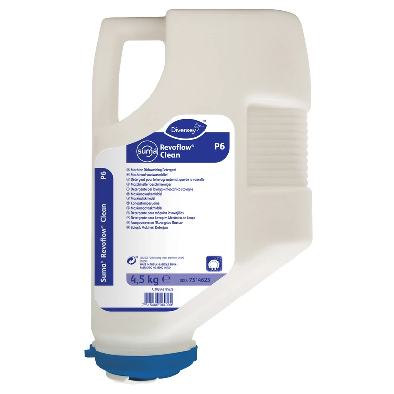 Detergente alcalino concentrato in polvere Diversey Suma Revoflow Clean P6 3x4,5 kg DISPONIBILE IN 7 GIORNI LAVORATIVI