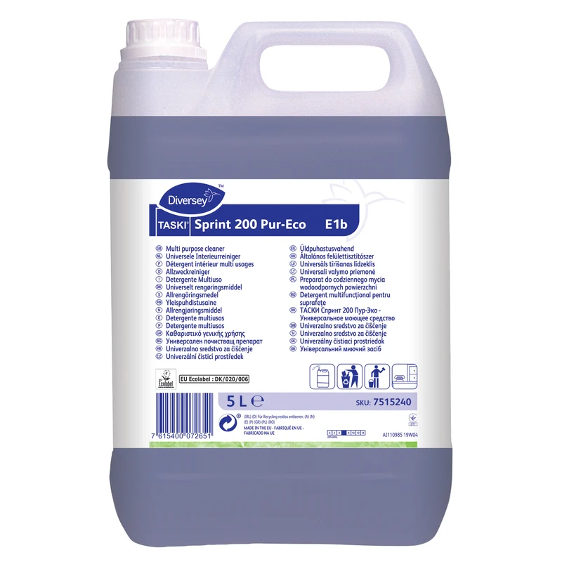 Detergente multiuso Diversey TASKI Sprint 200 Pur-Eco E1b 2x5 litri DISPONIBILE IN 7 GIORNI LAVORATIVI