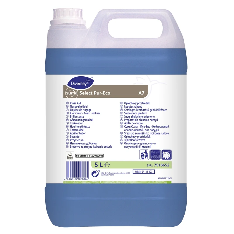 Brillantante neutro concentrato Diversey Suma Select Pur-Eco A7 2x5 litri DISPONIBILE IN 7 GIORNI LAVORATIVI