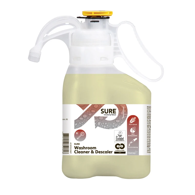Detergente disincrostante per bagno in SmartDose Diversey SURE Washroom Cleaner & Descaler SD 1,4 litri DISPONIBILE IN 7 GIORNI LAVORATIVI