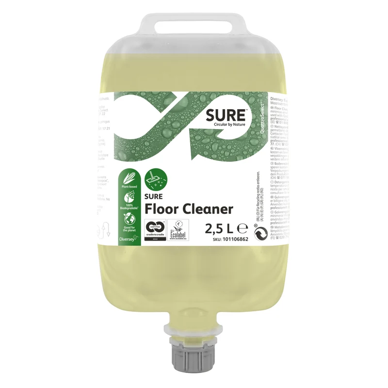 Detergente neutro per pavimenti in QuattroSelect Diversey SURE Floor Cleaner QS 2x2,5 litri DISPONIBILE IN 7 GIORNI LAVORATIVI