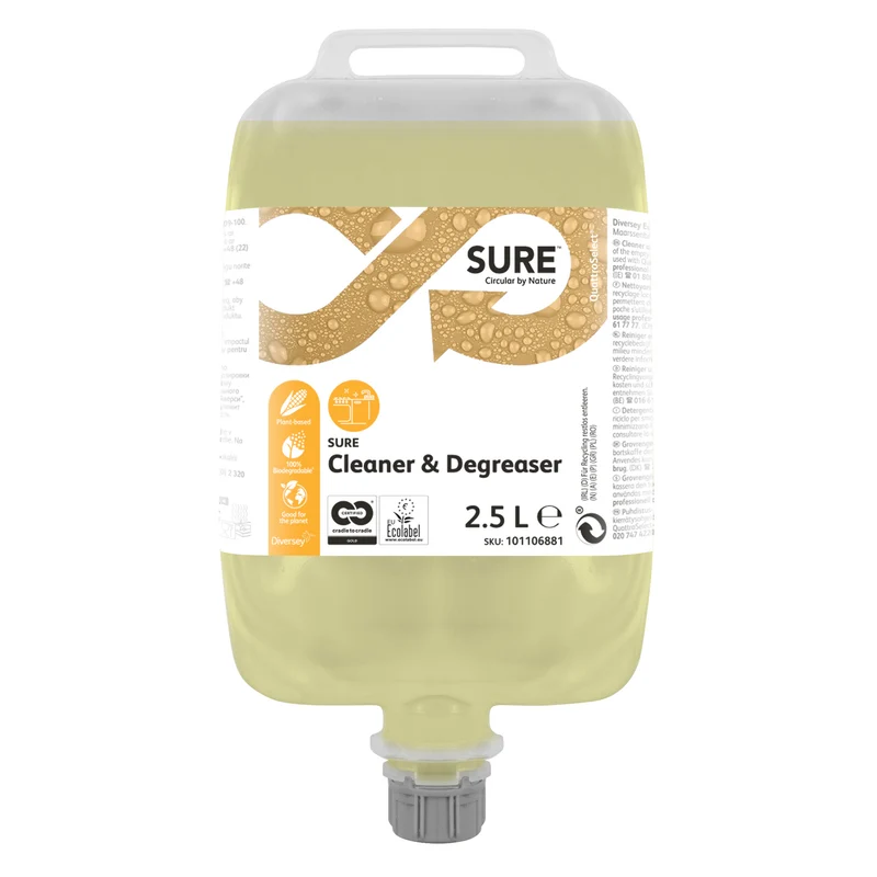 Sgrassatore energico per pavimenti in QuattroSelect Diversey SURE Cleaner & Degreaser QS 2,5 litri DISPONIBILE IN 7 GIORNI LAVORATIVI