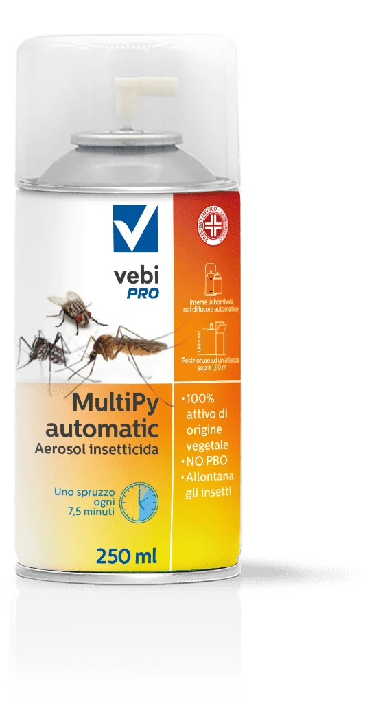 Insetticida aerosol per zanzare e mosche Vebi MultiPy Automatic 250 ml