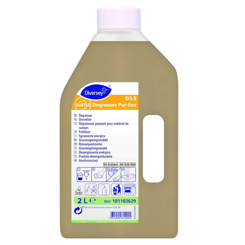 Detergente sgrassante Ecolabel Suma Degreaser Pur-Eco D3.9 - 2 litri