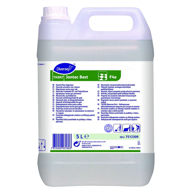 Detergente sgrassante per pavimenti Diversey TASKI Jontec Best F4e 5 litri