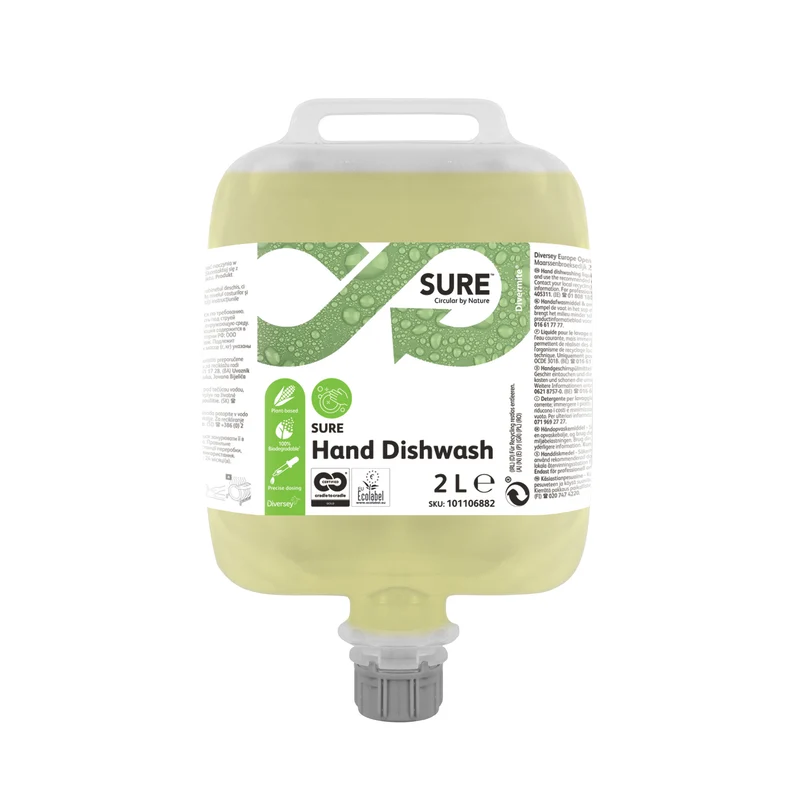 Detergente lavaggio manuale stoviglie in Divermite Diversey SURE Hand Dishwash DVM 2 litri DISPONIBILE IN 7 GIORNI LAVORATIVI