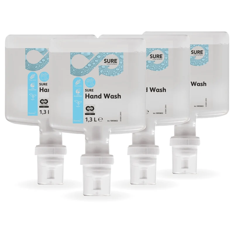 Sapone lavamani vegetale al limone Diversey SURE Hand Wash 4x1,3 litri DISPONIBILE IN 7 GIORNI LAVORATIVI