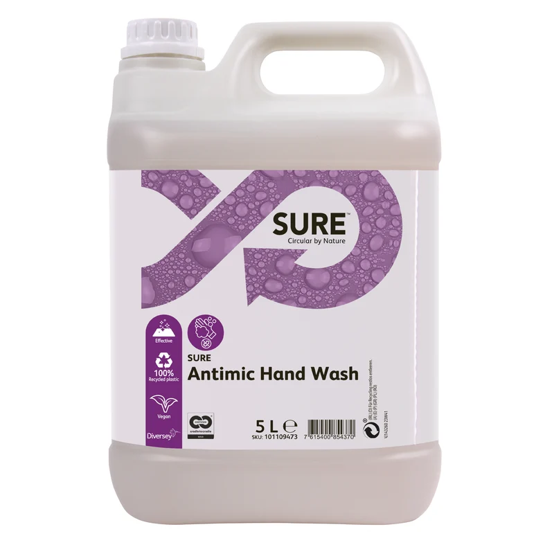 Sapone lavamani disinfettante vegetale Diversey SURE Antimic Hand Wash 2x5 litri DISPONIBILE IN 7 GIORNI LAVORATIVI