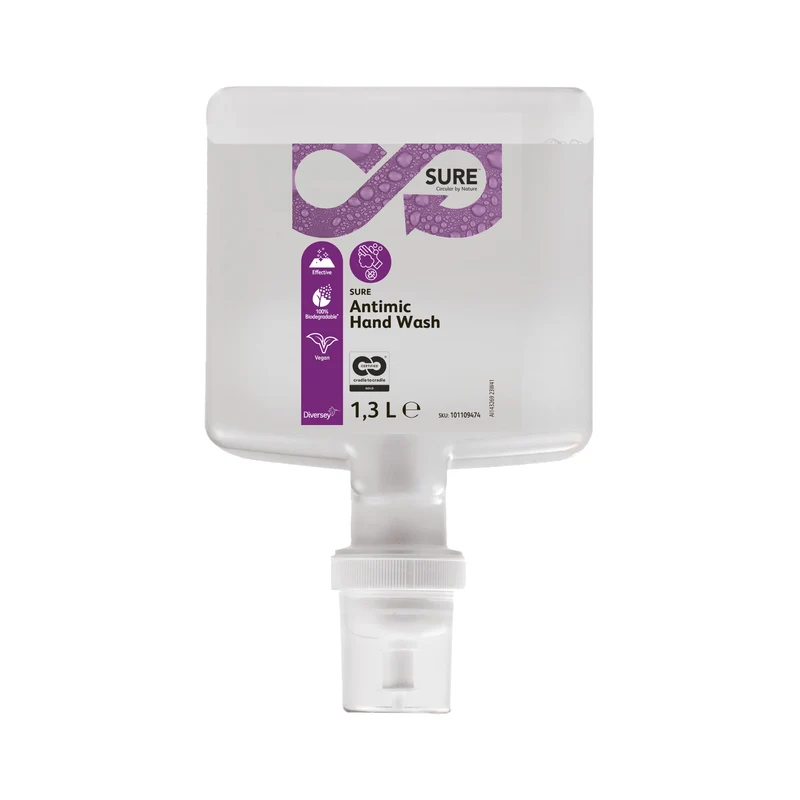 Sapone lavamani disinfettante vegetale Diversey SURE Antimic Hand Wash 1,3 litri DISPONIBILE IN 7 GIORNI LAVORATIVI