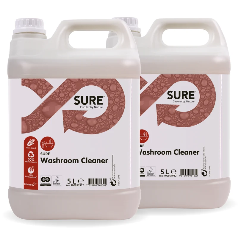 Detergente quotidiano per il bagno Diversey SURE Washroom Cleaner 2x5 litri DISPONIBILE IN 7 GIORNI LAVORATIVI