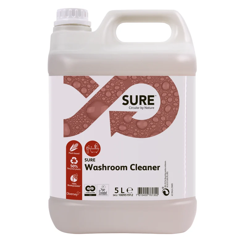 Detergente quotidiano per il bagno Diversey SURE Washroom Cleaner 5 litri DISPONIBILE IN 7 GIORNI LAVORATIVI