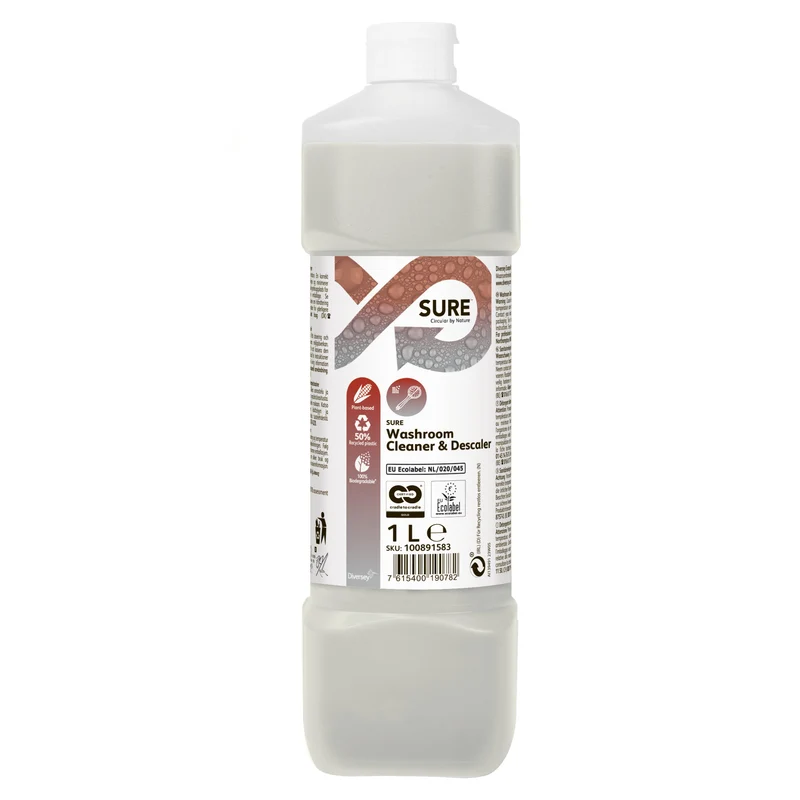 Detergente disincrostante per il bagno Diversey SURE Washroom Cleaner & Descaler 1 litro DISPONIBILE IN 7 GIORNI LAVORATIVI