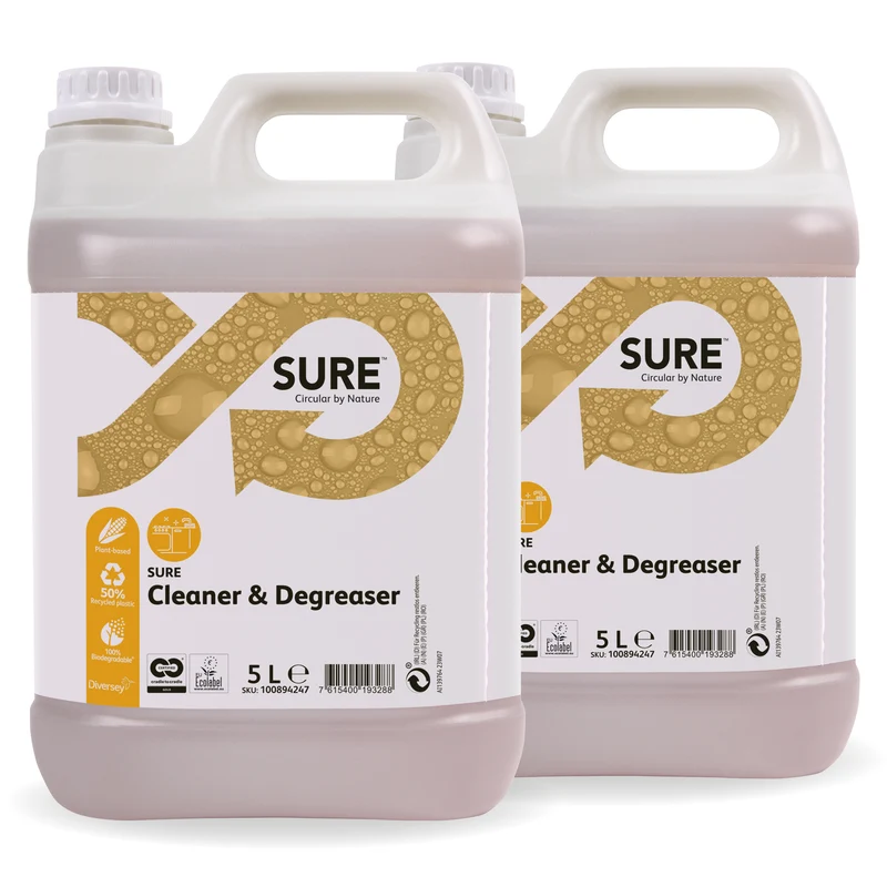 Sgrassatore energico e per pavimenti Diversey SURE Cleaner & Degreaser 2x5 litri DISPONIBILE IN 7 GIORNI LAVORATIVI