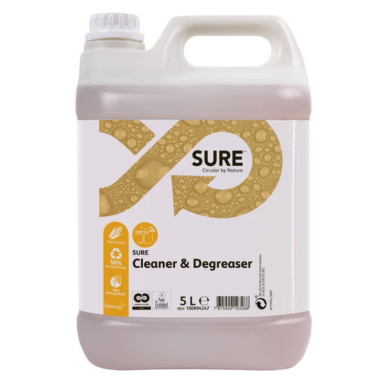 Sgrassatore energico e per pavimenti Diversey SURE Cleaner & Degreaser 5 litri DISPONIBILE IN 7 GIORNI LAVORATIVI