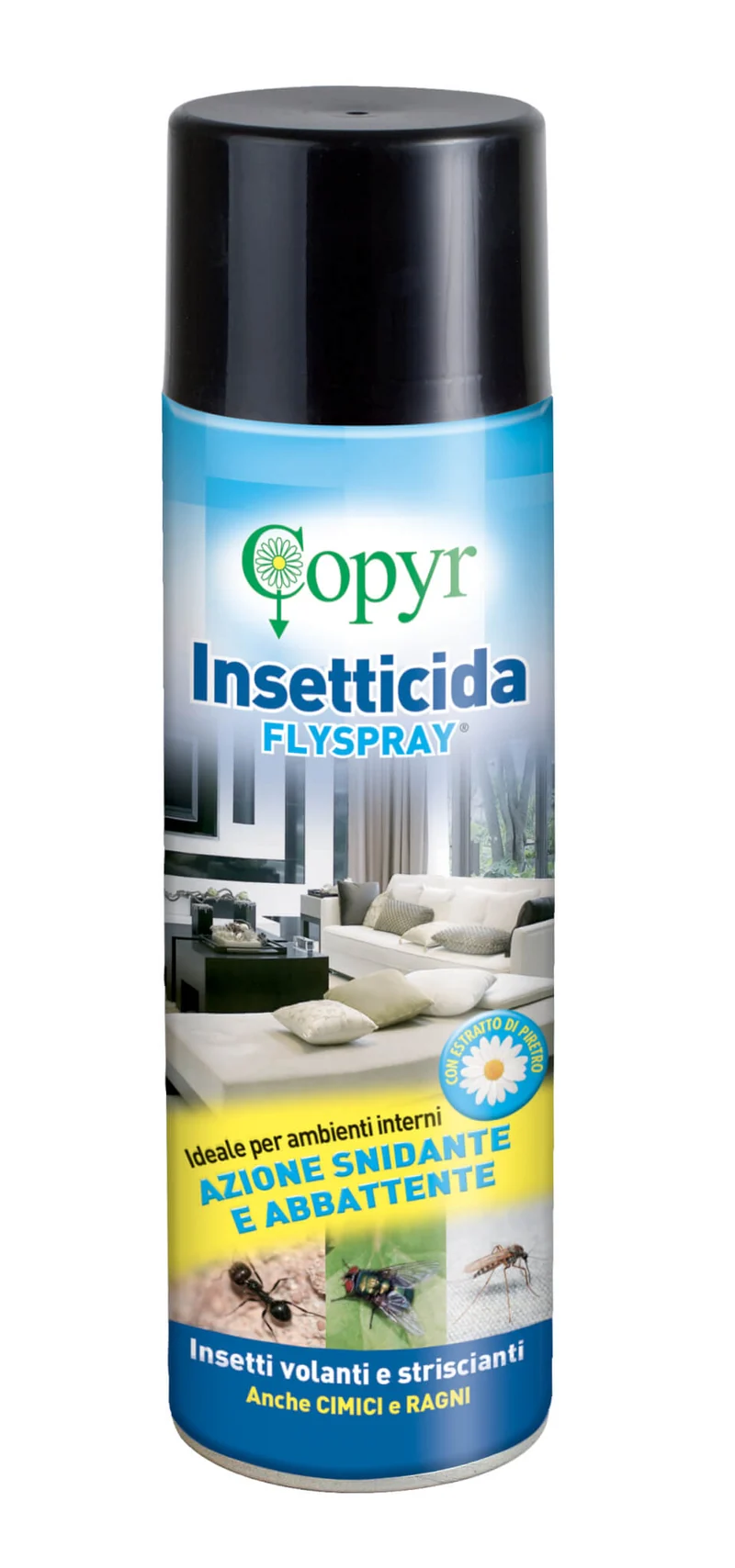 Insetticida per blatte, formiche e zanzare Copyr Flyspray - 400 ml