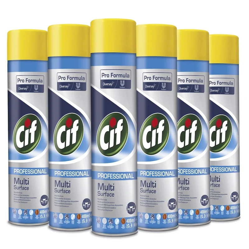 Detergente spray antistatico e anti polvere Cif Multisurface 6X400 ml