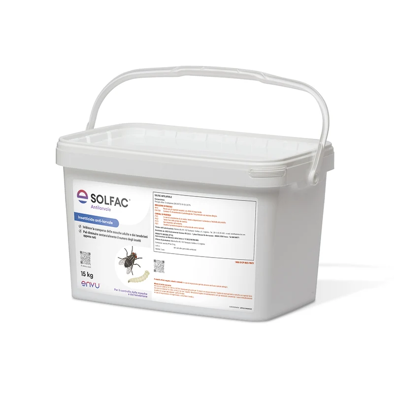 Insetticida larvicida antilarvale per mosche Envu Solfac Antilarvale 15 kg