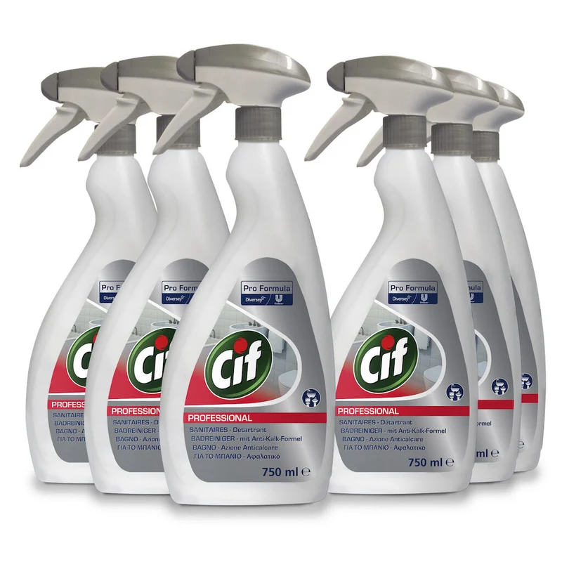 Disincrostante acido per l'igiene del bagno Cif Bagno 6x0,75 lt