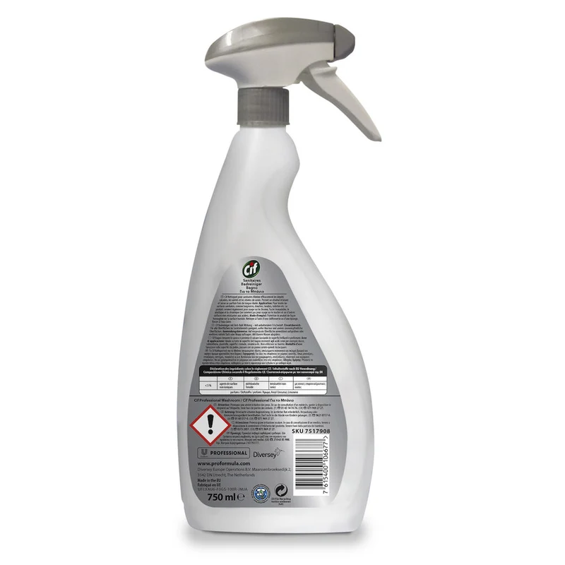 Detergente disincrostante acido per l'igiene del bagno Cif Bagno 750 ml