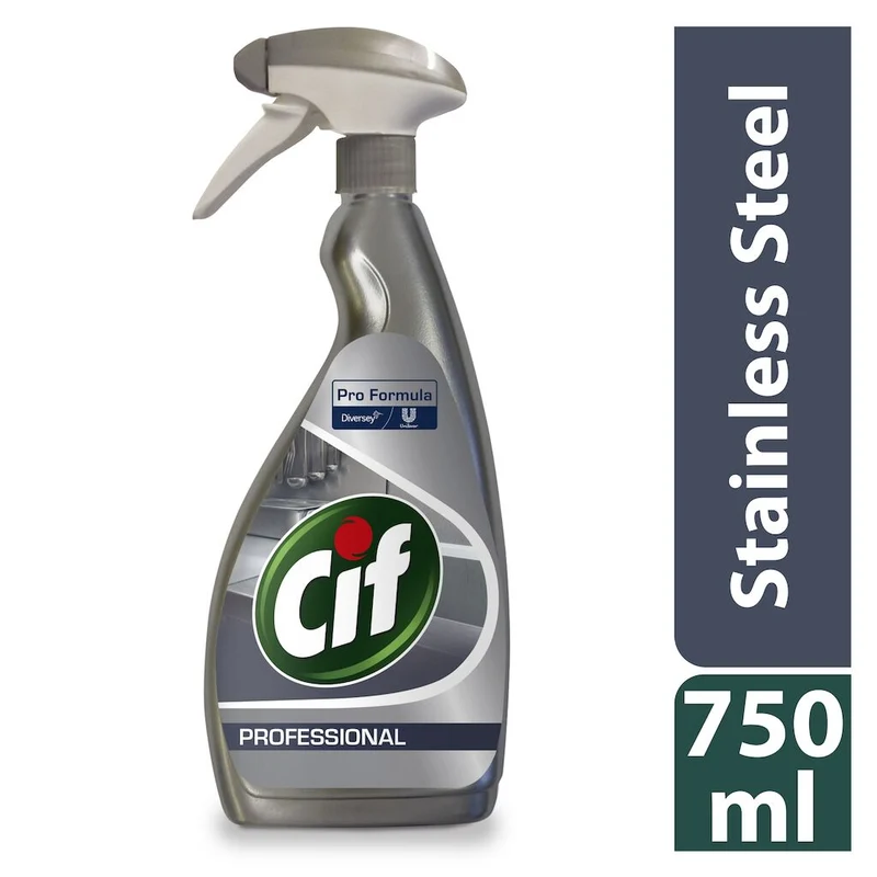 Detergente superfici in acciaio Diversey Cif Acciaio Inox 6x0,75 l